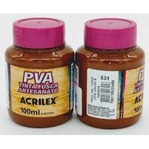 TINTA PLASTICA 100ML 531/MARRON - UN ACRILEX