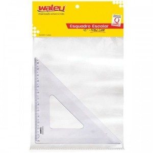 ESQUADRO 45º 21CM NEW LINE WALEU-UN