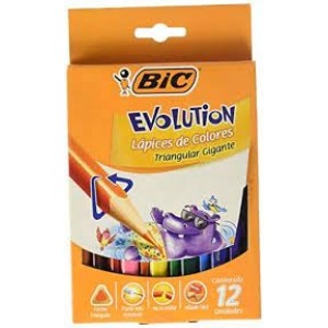 LAPIS 12 CORES TRIANGULAR JUMBO BIC