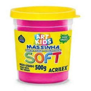 MASSA MODELAR 500G ACRILEX 107/ROSA - UN