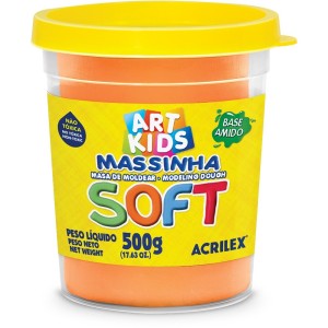 MASSA MODELAR 500G ACRILEX 105/LARANJA- UN