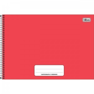 CADERNO CARTOGRAFIA 80F CAPA DURA TILIBRA PEPPER VERMELHO - UN