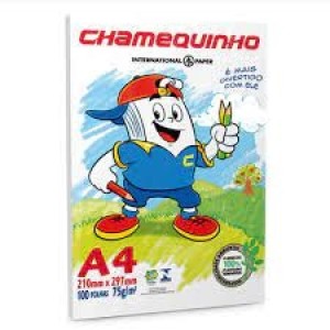 PAPEL SULFITE A4 75G BRANCO 100F CHAMEQUINHO- PCT